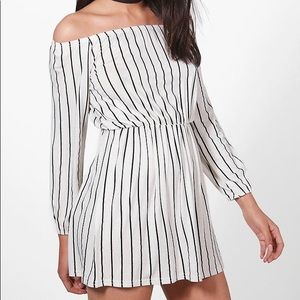 NWOT Off the shoulder striped dress